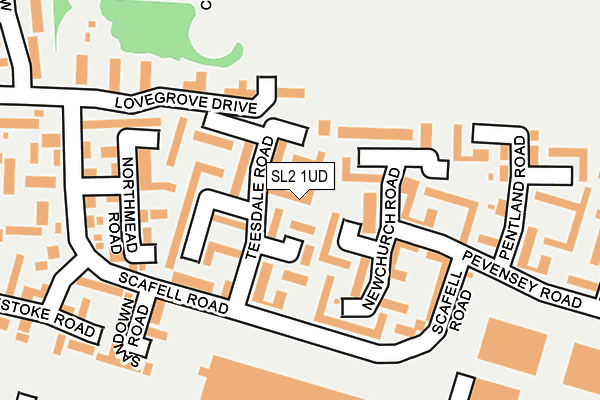 SL2 1UD map - OS OpenMap – Local (Ordnance Survey)