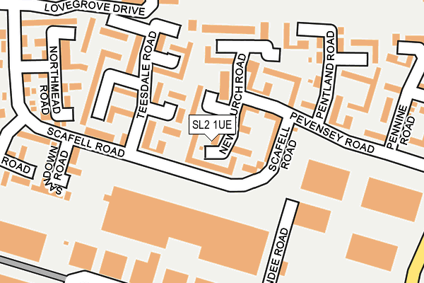 SL2 1UE map - OS OpenMap – Local (Ordnance Survey)