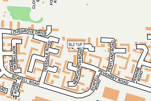 SL2 1UF map - OS OpenMap – Local (Ordnance Survey)