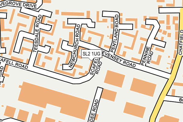 SL2 1UG map - OS OpenMap – Local (Ordnance Survey)