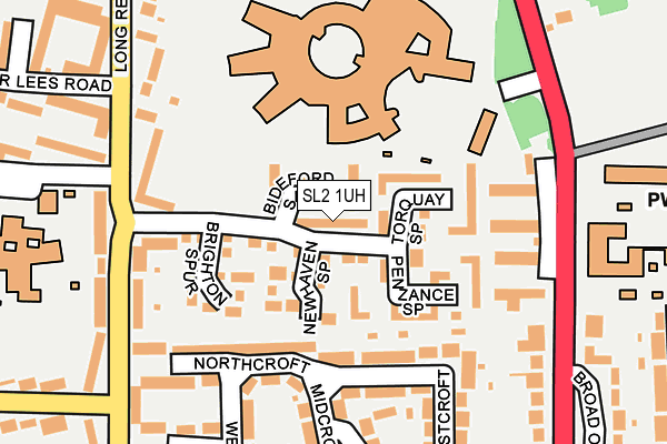 SL2 1UH map - OS OpenMap – Local (Ordnance Survey)