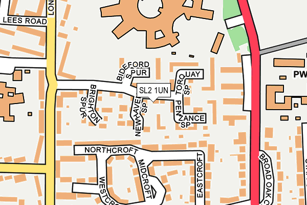 SL2 1UN map - OS OpenMap – Local (Ordnance Survey)