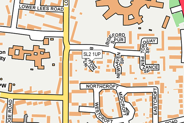 SL2 1UP map - OS OpenMap – Local (Ordnance Survey)
