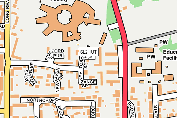 SL2 1UT map - OS OpenMap – Local (Ordnance Survey)