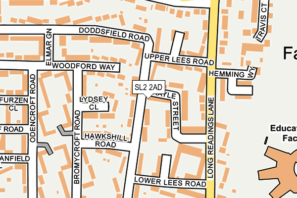 SL2 2AD map - OS OpenMap – Local (Ordnance Survey)