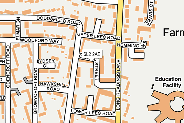 SL2 2AE map - OS OpenMap – Local (Ordnance Survey)