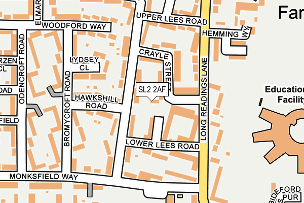 SL2 2AF map - OS OpenMap – Local (Ordnance Survey)