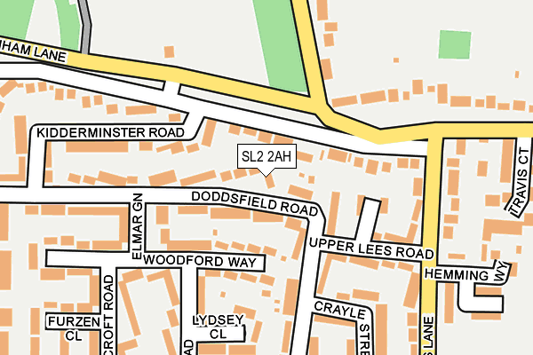 SL2 2AH map - OS OpenMap – Local (Ordnance Survey)