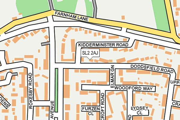 SL2 2AJ map - OS OpenMap – Local (Ordnance Survey)