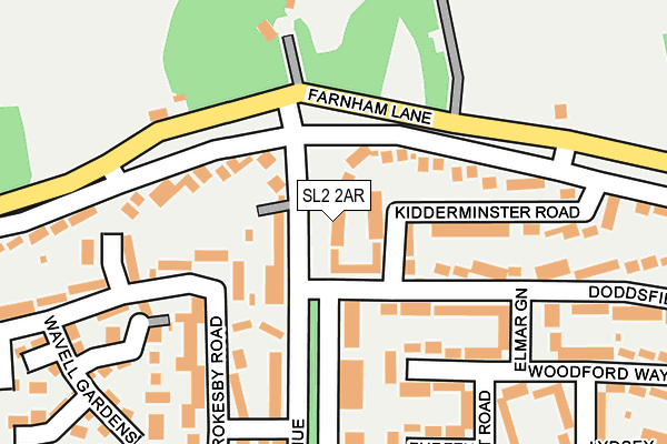 SL2 2AR map - OS OpenMap – Local (Ordnance Survey)
