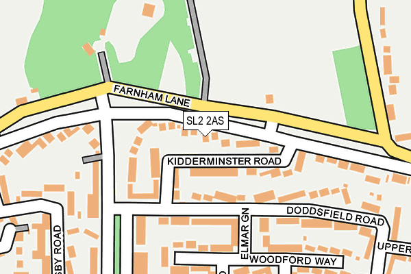 SL2 2AS map - OS OpenMap – Local (Ordnance Survey)