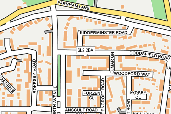 SL2 2BA map - OS OpenMap – Local (Ordnance Survey)