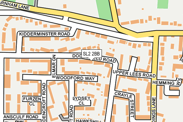 SL2 2BB map - OS OpenMap – Local (Ordnance Survey)