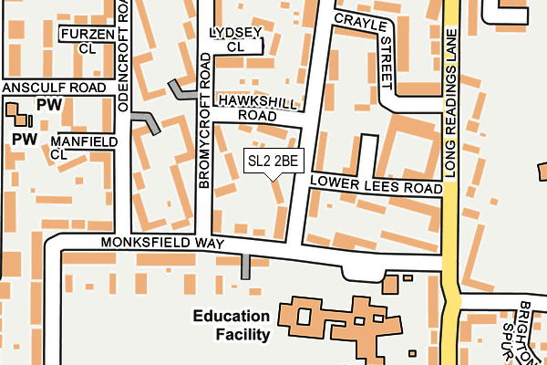 SL2 2BE map - OS OpenMap – Local (Ordnance Survey)