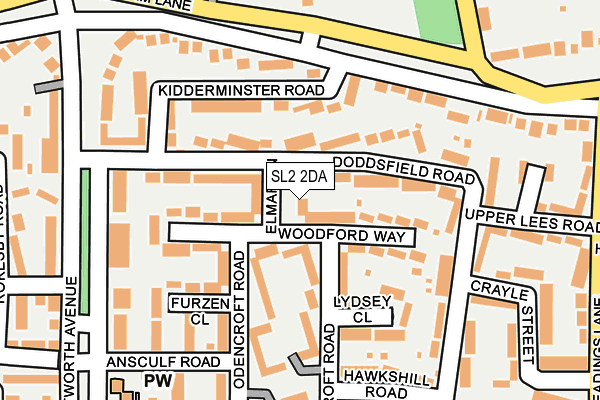 SL2 2DA map - OS OpenMap – Local (Ordnance Survey)