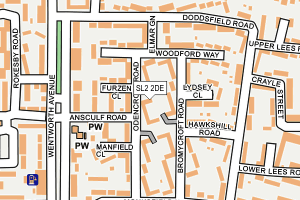 SL2 2DE map - OS OpenMap – Local (Ordnance Survey)