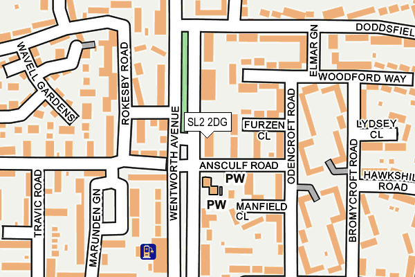 SL2 2DG map - OS OpenMap – Local (Ordnance Survey)