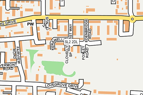 SL2 2DL map - OS OpenMap – Local (Ordnance Survey)
