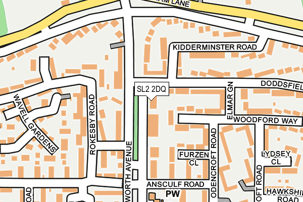 SL2 2DQ map - OS OpenMap – Local (Ordnance Survey)