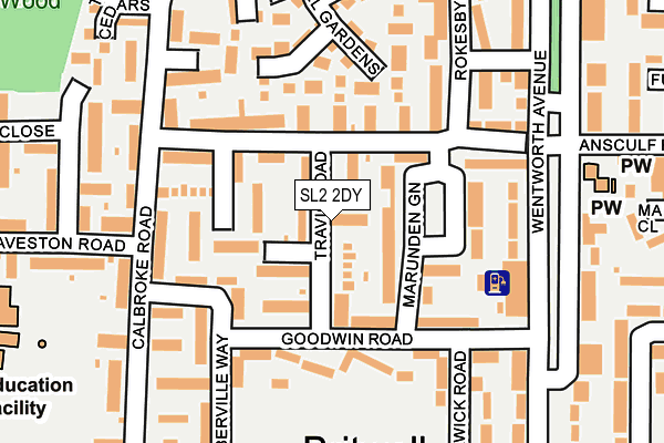 SL2 2DY map - OS OpenMap – Local (Ordnance Survey)