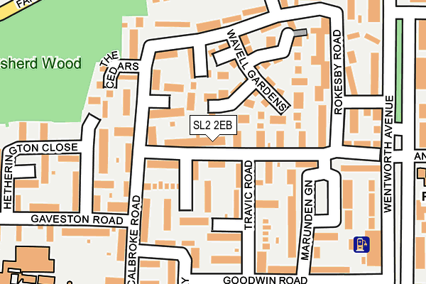 SL2 2EB map - OS OpenMap – Local (Ordnance Survey)