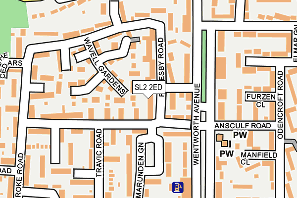 SL2 2ED map - OS OpenMap – Local (Ordnance Survey)