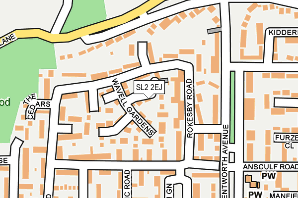 SL2 2EJ map - OS OpenMap – Local (Ordnance Survey)