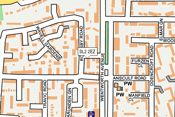 SL2 2EZ map - OS OpenMap – Local (Ordnance Survey)