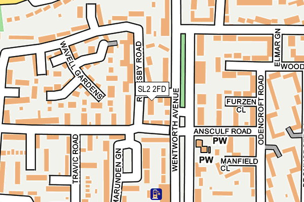 SL2 2FD map - OS OpenMap – Local (Ordnance Survey)