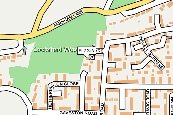 SL2 2JA map - OS OpenMap – Local (Ordnance Survey)
