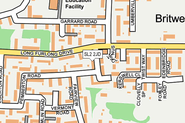 SL2 2JD map - OS OpenMap – Local (Ordnance Survey)