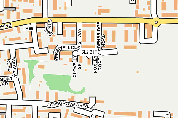 SL2 2JF map - OS OpenMap – Local (Ordnance Survey)
