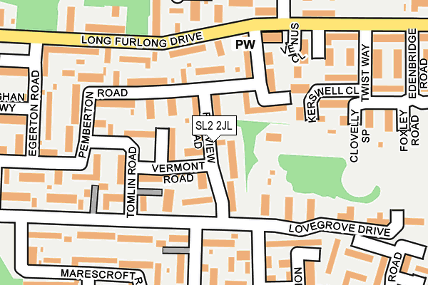 SL2 2JL map - OS OpenMap – Local (Ordnance Survey)