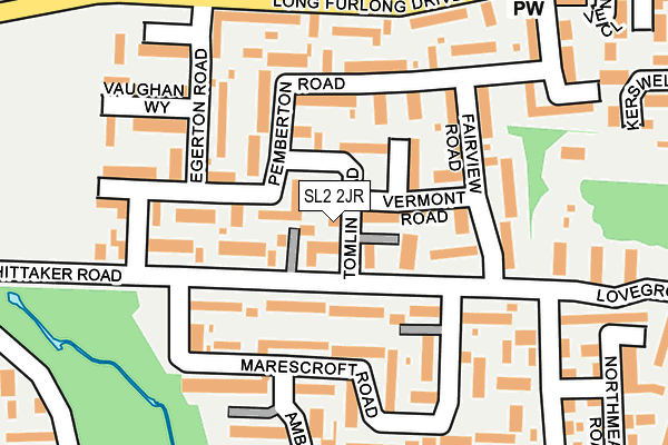 SL2 2JR map - OS OpenMap – Local (Ordnance Survey)