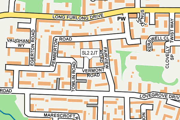 SL2 2JT map - OS OpenMap – Local (Ordnance Survey)