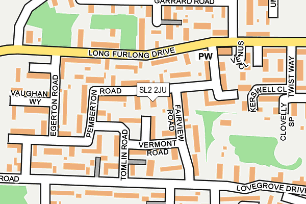 SL2 2JU map - OS OpenMap – Local (Ordnance Survey)