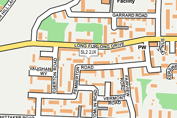 SL2 2JX map - OS OpenMap – Local (Ordnance Survey)