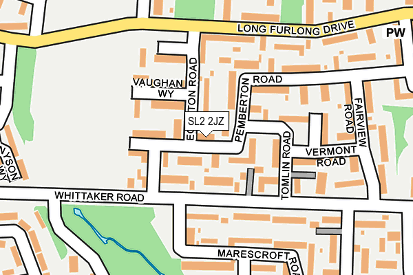 SL2 2JZ map - OS OpenMap – Local (Ordnance Survey)