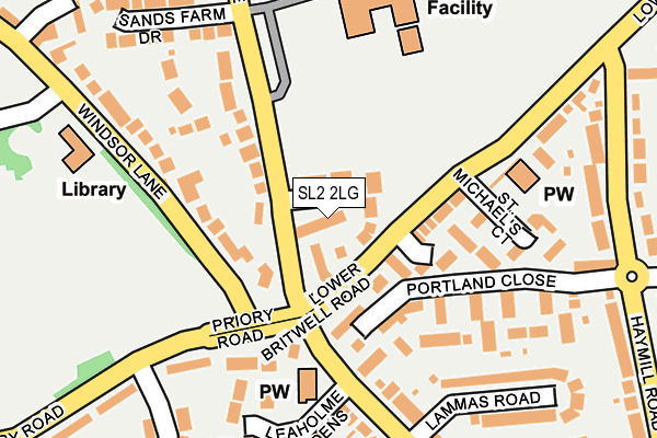 SL2 2LG map - OS OpenMap – Local (Ordnance Survey)