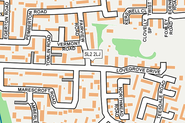 SL2 2LJ map - OS OpenMap – Local (Ordnance Survey)