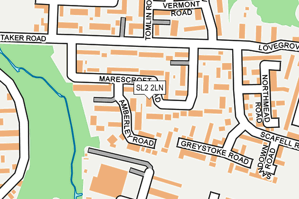 SL2 2LN map - OS OpenMap – Local (Ordnance Survey)