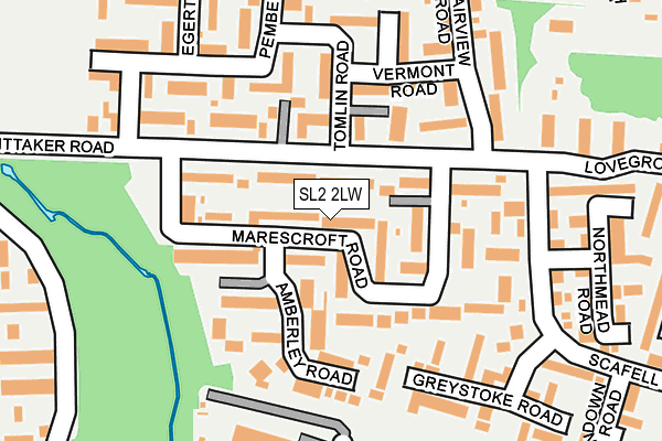 SL2 2LW map - OS OpenMap – Local (Ordnance Survey)