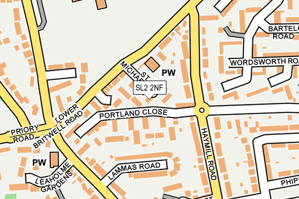 SL2 2NF map - OS OpenMap – Local (Ordnance Survey)
