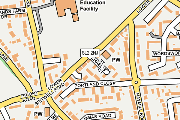 SL2 2NJ map - OS OpenMap – Local (Ordnance Survey)