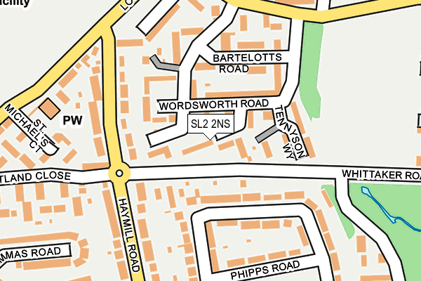 SL2 2NS map - OS OpenMap – Local (Ordnance Survey)