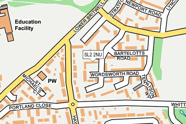 SL2 2NU map - OS OpenMap – Local (Ordnance Survey)