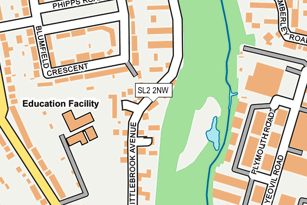 SL2 2NW map - OS OpenMap – Local (Ordnance Survey)