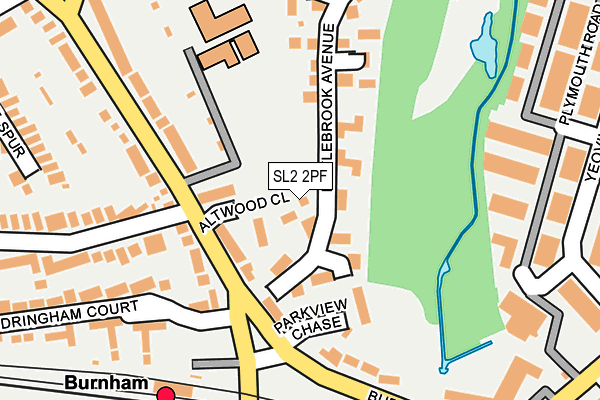 SL2 2PF map - OS OpenMap – Local (Ordnance Survey)