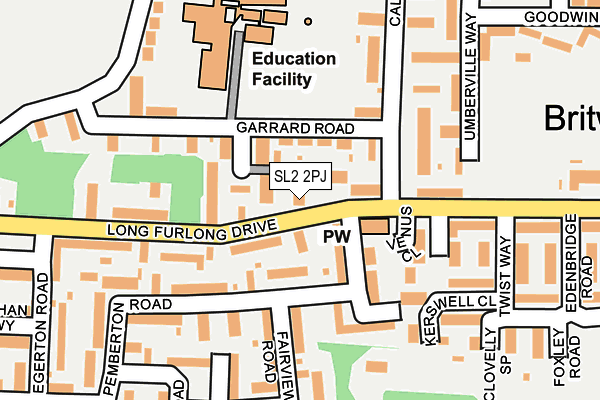 SL2 2PJ map - OS OpenMap – Local (Ordnance Survey)