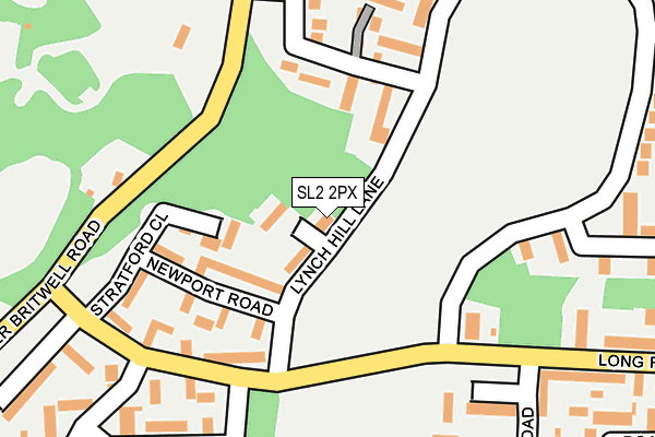 SL2 2PX map - OS OpenMap – Local (Ordnance Survey)